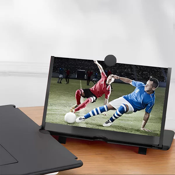 Portable phone screen amplifier, foldable design for travel, mobile cinema for any smartphone user.