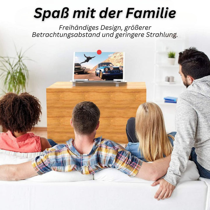 Mobile cinema video viewer & phone projector stand, perfect for watching movies & videos on any smartphone.