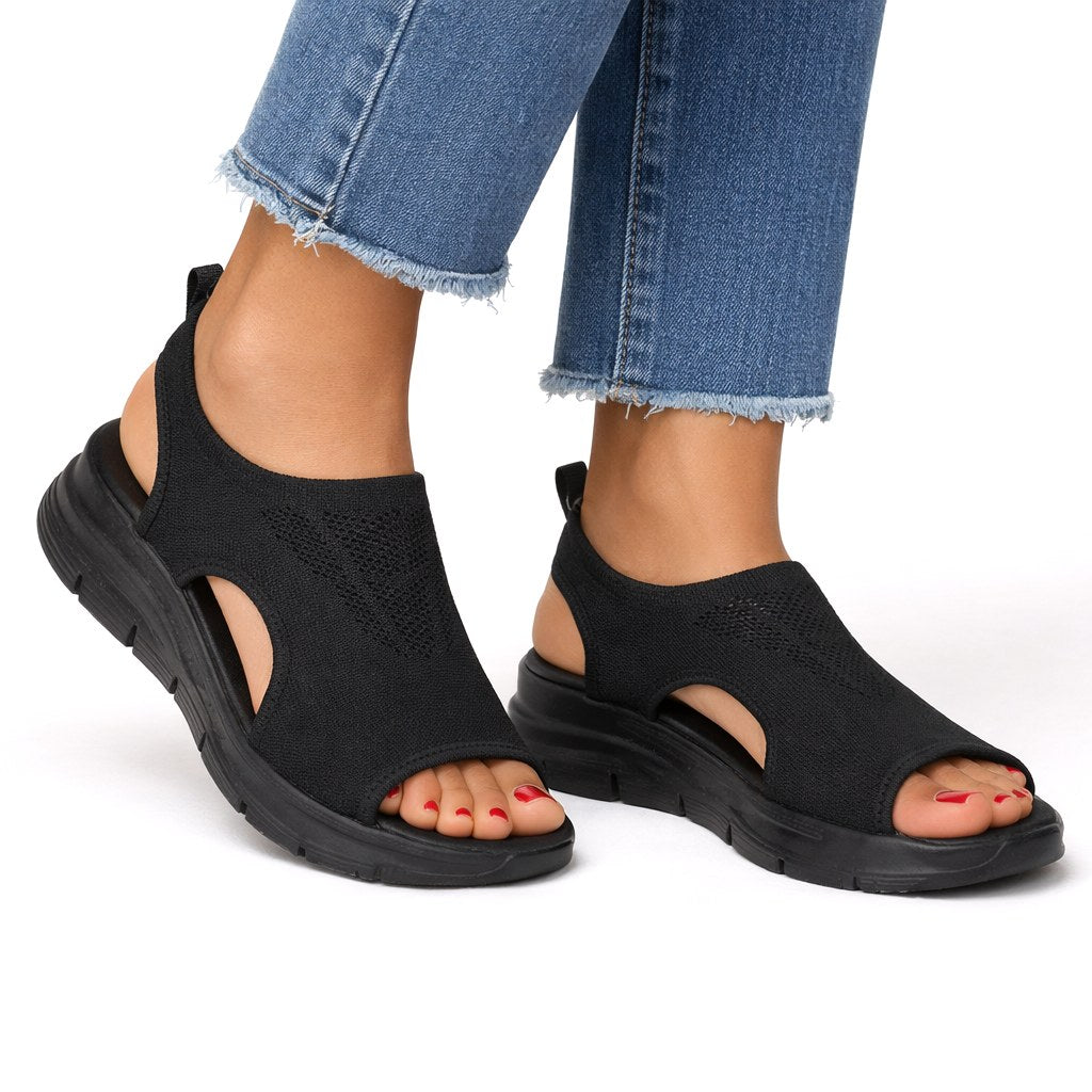 Stylish women's slip-on trainers with orthopedic support, breathable and lightweight for easy walking.