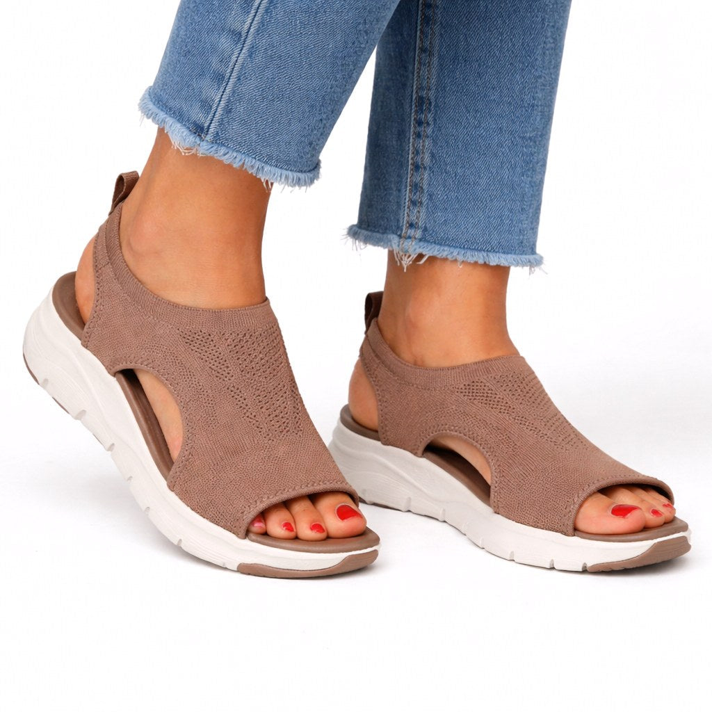 Cushioned women's orthopedic walking shoes, lightweight slip-ons perfect for travel and daily wear.