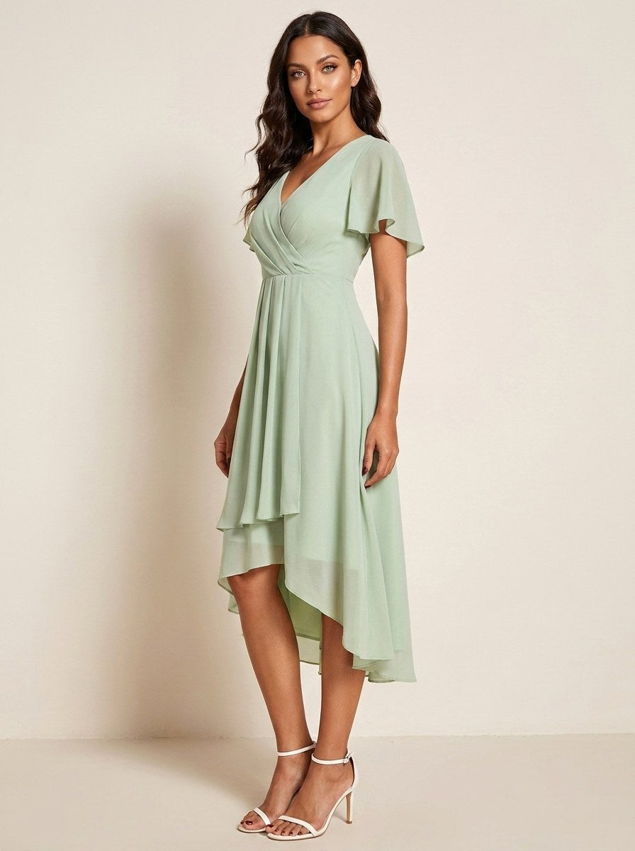 Sophisticated women's midi party dress with elegant design and delicate embellishments for formal events.