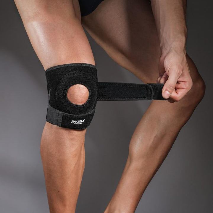 Compression knee brace for faster recovery, joint pain relief, stability, and injury prevention.