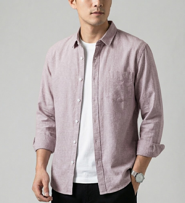 Men's classic button-down long sleeve shirt, an effortless, versatile option for everyday styling.