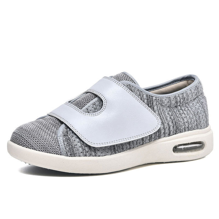 Men's orthopedic walking shoes with adjustable strap for comfortable, secure fit & everyday support.