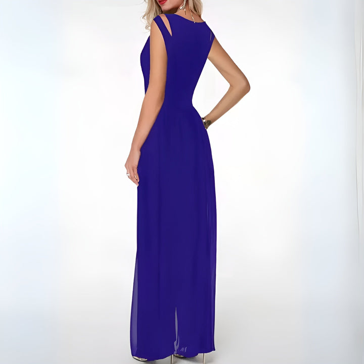 Comfortable & stylish women's flared jumpsuit, great for elegant party wear or versatile evening occasions.