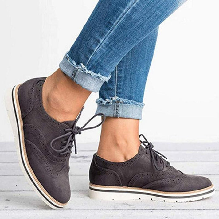 Chic women's platform lace-up oxfords. Modern elegant design, comfortable for all-day wear.