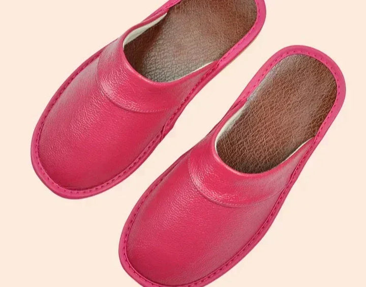 Soft texture men's house slippers, slip-on style, providing cozy warmth and comfort for indoor relaxation.