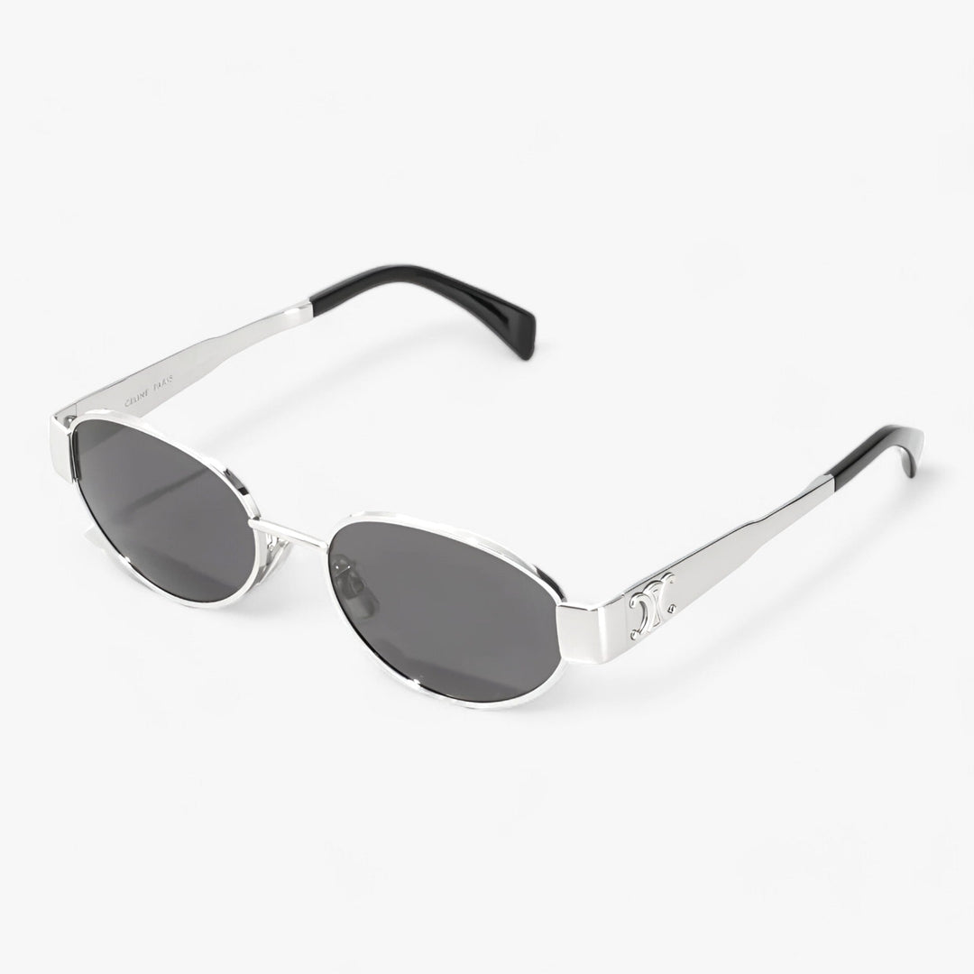 Fashionable women's polarized gold-tone UV protection sunglasses with a chic acetate frame for leisure.