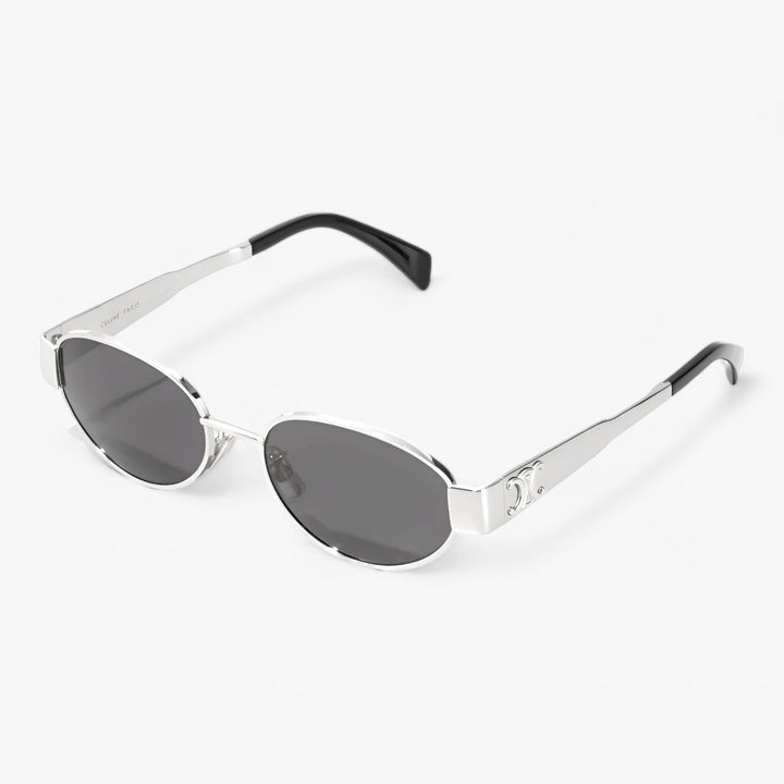 Fashionable women's polarized gold-tone UV protection sunglasses with a chic acetate frame for leisure.