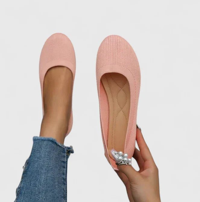 Comfortable women's slip-on flats, great for office, travel, or casual everyday wear with arch support.