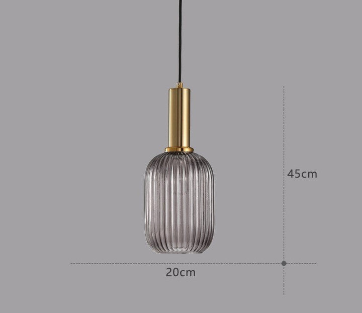 Stylish glass pendant light, ideal for vintage-themed interiors.