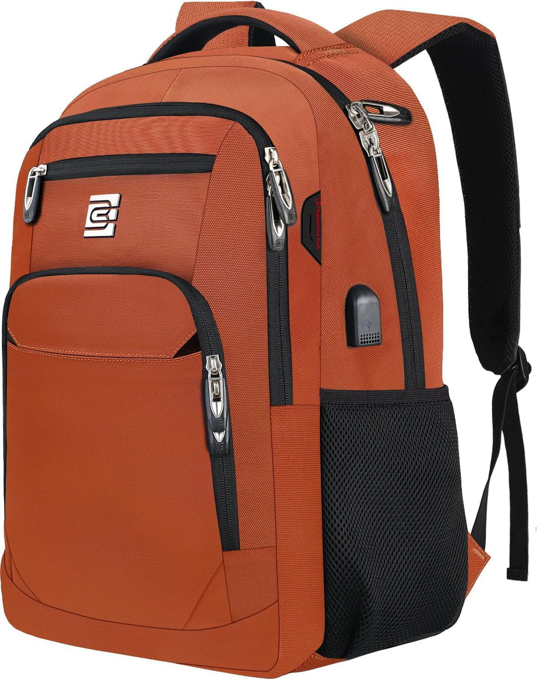 Protected slim anti-theft laptop backpack with USB charging, keeps devices safe & powered.