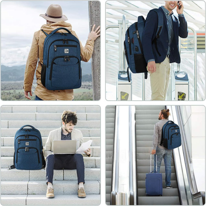 Smart slim anti-theft laptop backpack for tech enthusiasts, featuring a dedicated USB port.