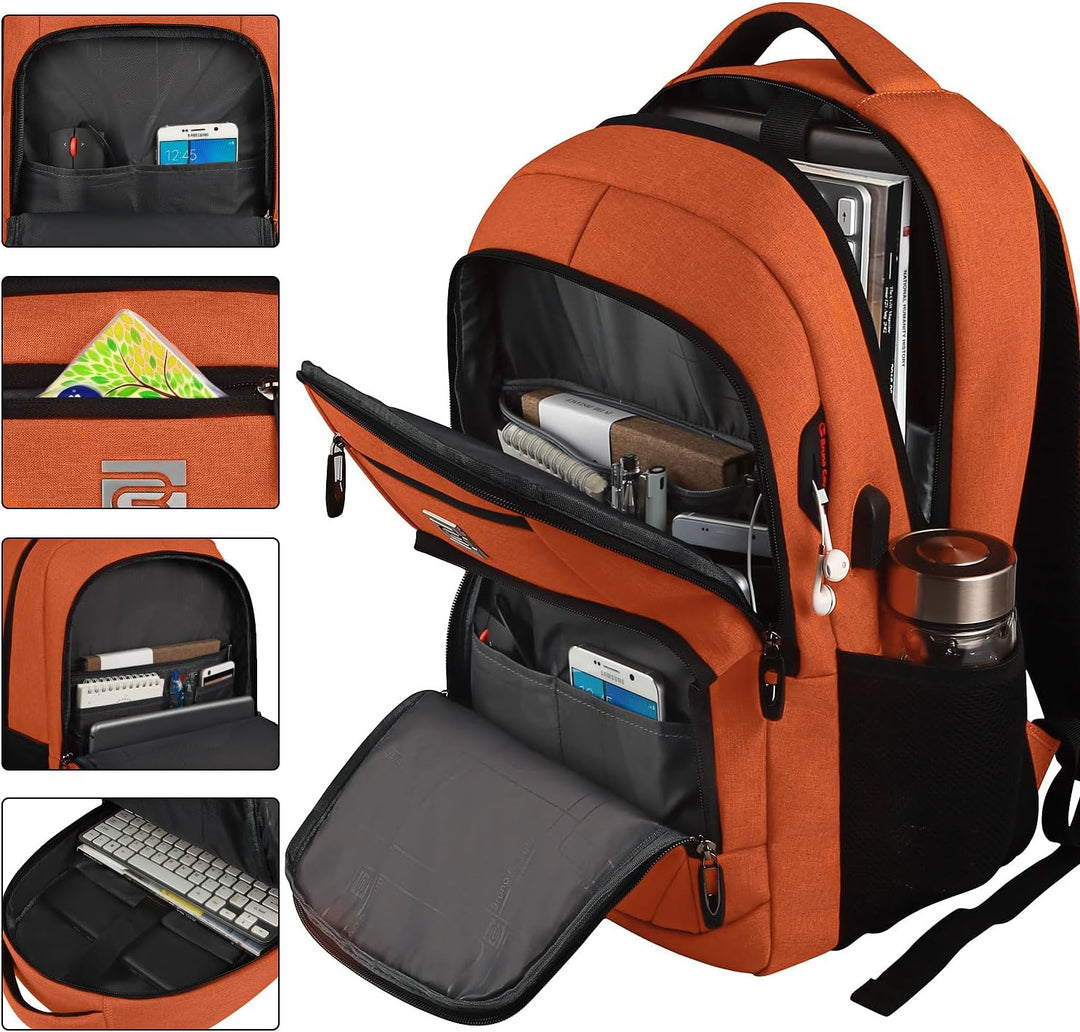 Adaptive slim anti-theft laptop backpack with USB charging, fits various lifestyles.
