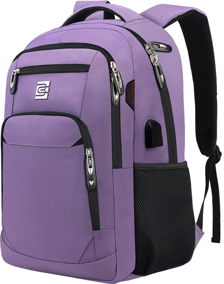 Lightweight slim anti-theft laptop backpack, perfect for travel & school, with USB power port.