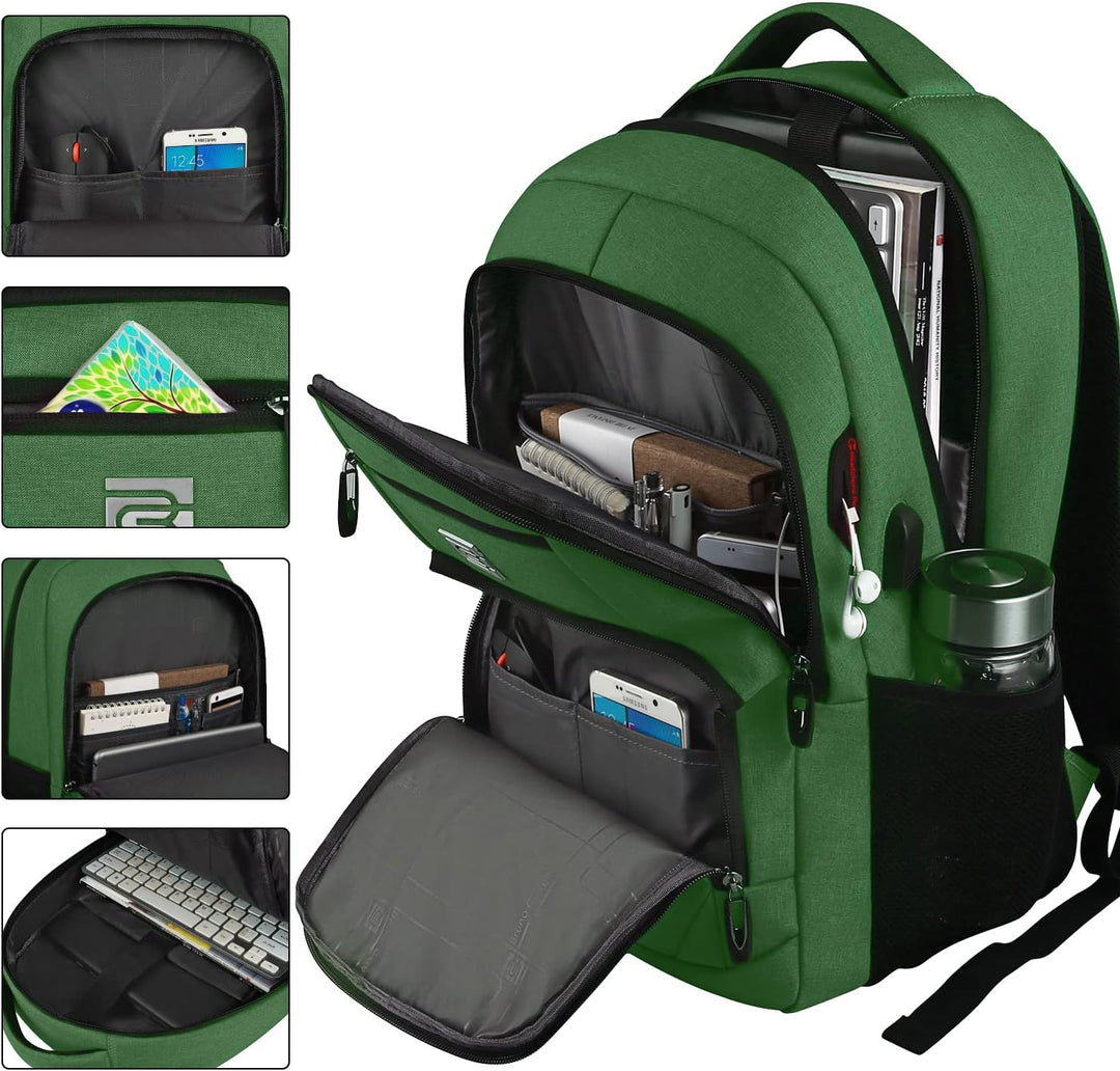 Innovative slim anti-theft laptop backpack, combining security, style, and USB charging.