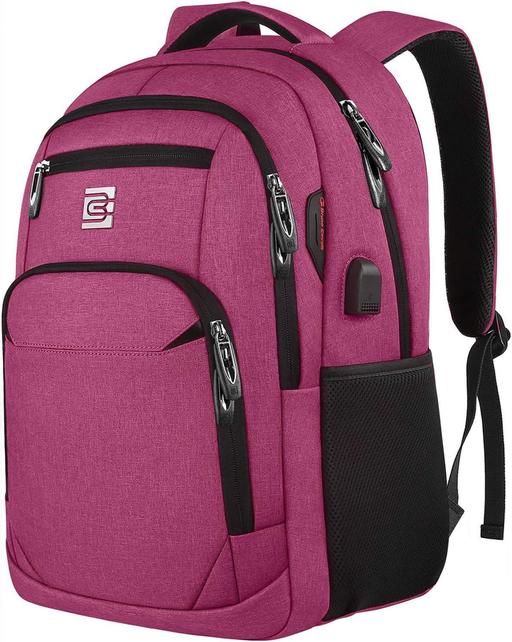 Contemporary slim anti-theft laptop backpack, designed for security & USB charging convenience.
