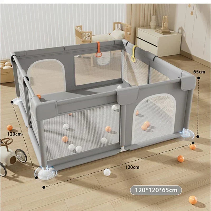 Safe indoor & outdoor playpen for babies & toddlers. Portable activity area with soft panels for secure play.