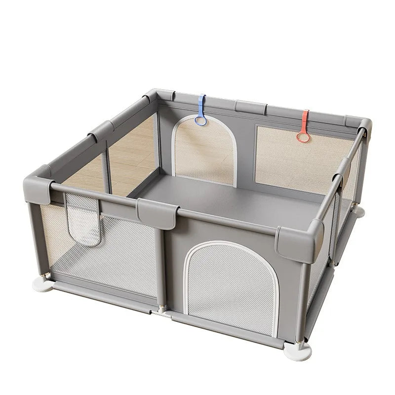 Baby & toddler playpen for safe play. Durable indoor/outdoor design with soft panels, a secure activity area.