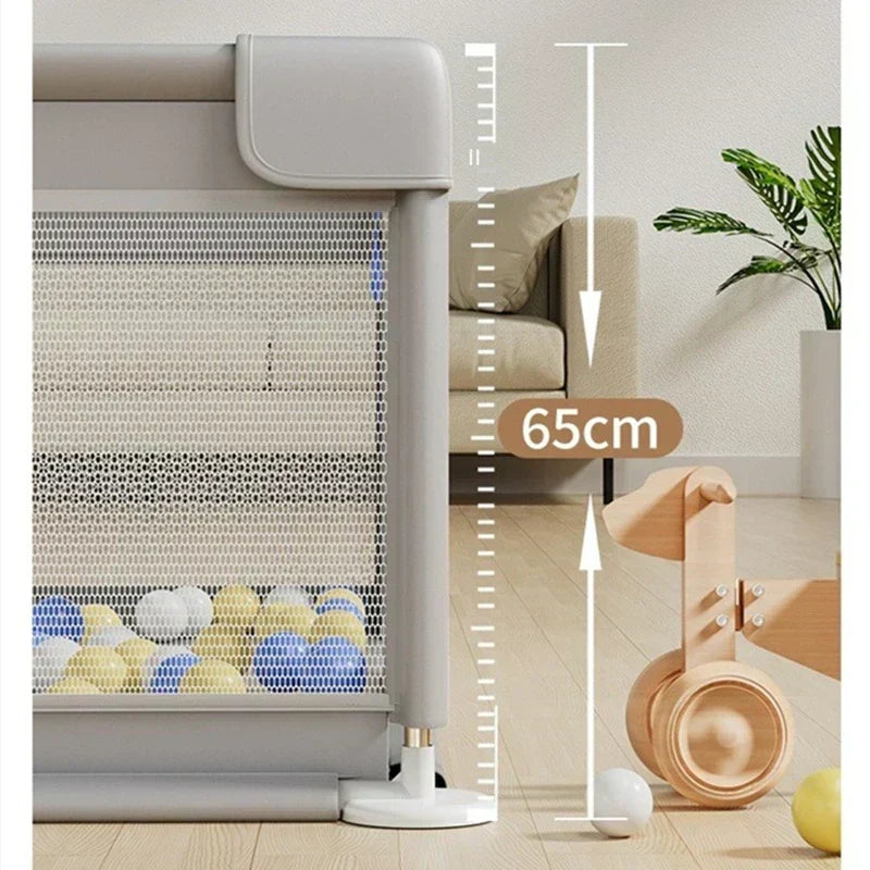 Secure baby playard. Soft panel playpen for toddlers, ideal for safe indoor or outdoor play activities.