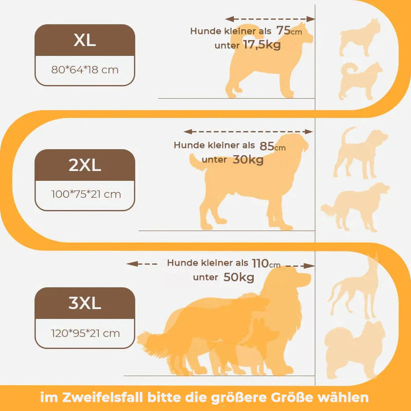 Orthopedic dog cushion for large dogs, offering excellent neck support & spine alignment. Washable & durable design.