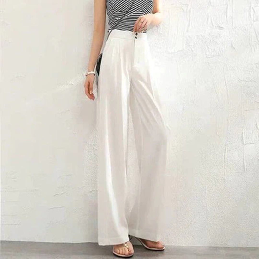Women's high waist wide leg pants, a comfortable and stylish choice for casual or office wear.