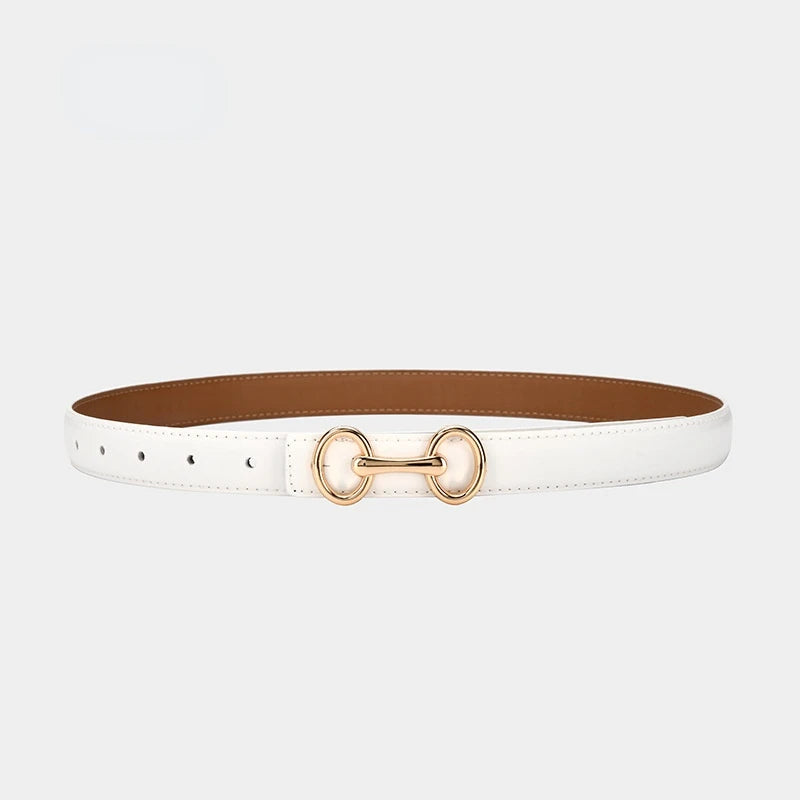 Stylish women's leather waist belt featuring a unique Irish style Celtic charm buckle, a chic accent accessory.