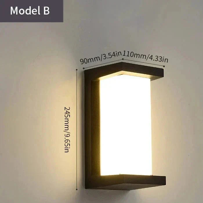 Enhance exterior safety with this modern LED motion sensor wall light. Bright, energy-efficient outdoor illumination.