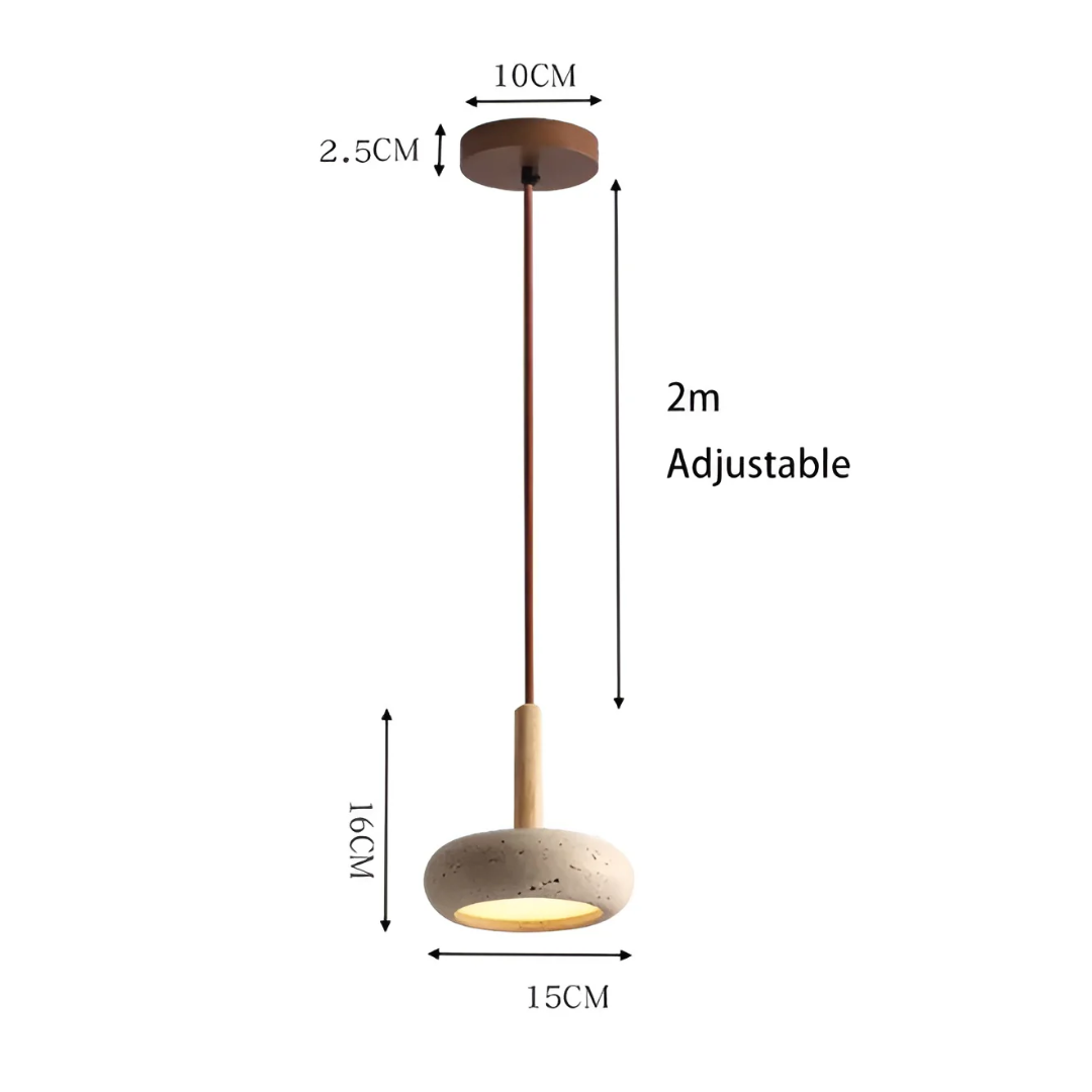 Modern Japanese LED wood pendant ceiling light. Minimalist design for tranquil home decor and stylish lighting.