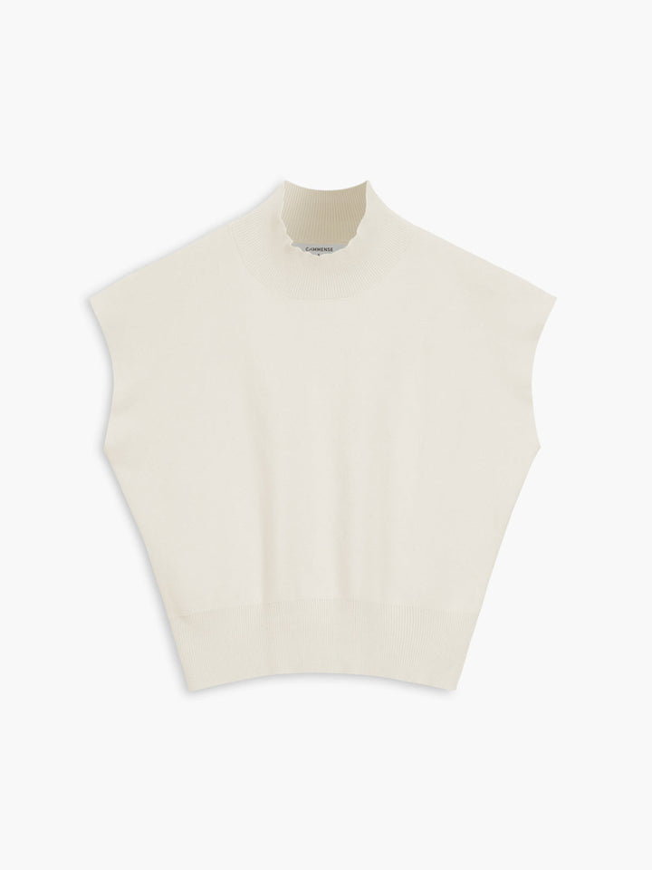 Women's Mock Neck Knit Sweater Vest