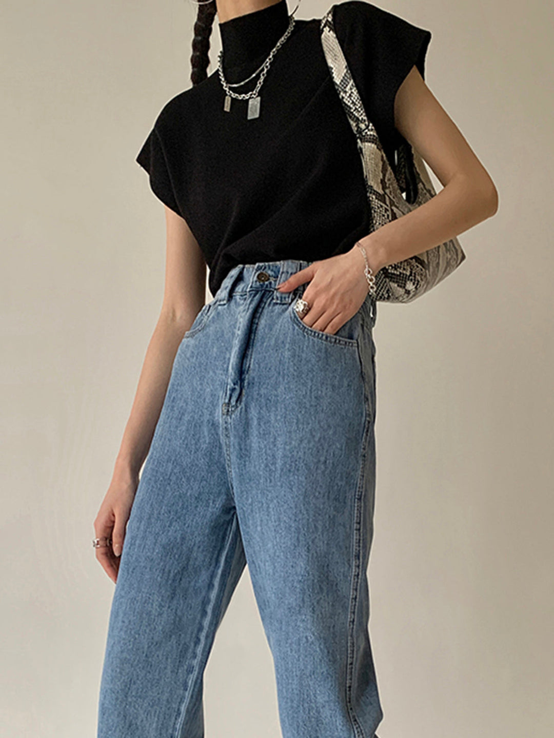 Women's Mock Neck Knit Sweater Vest