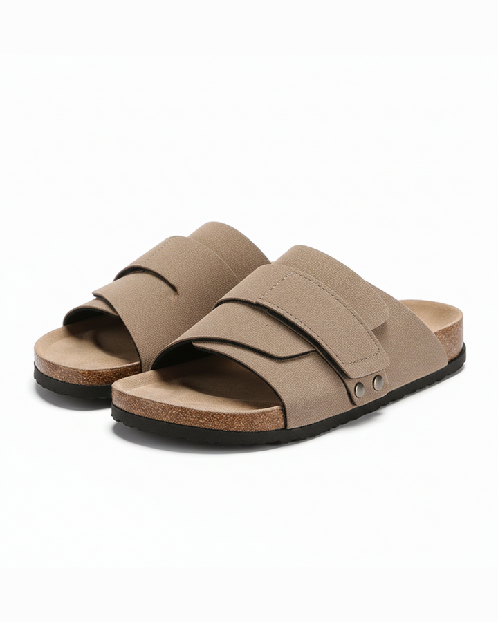 Men's Refined Wide Strap Slides, comfortable everyday sandals for casual wear.