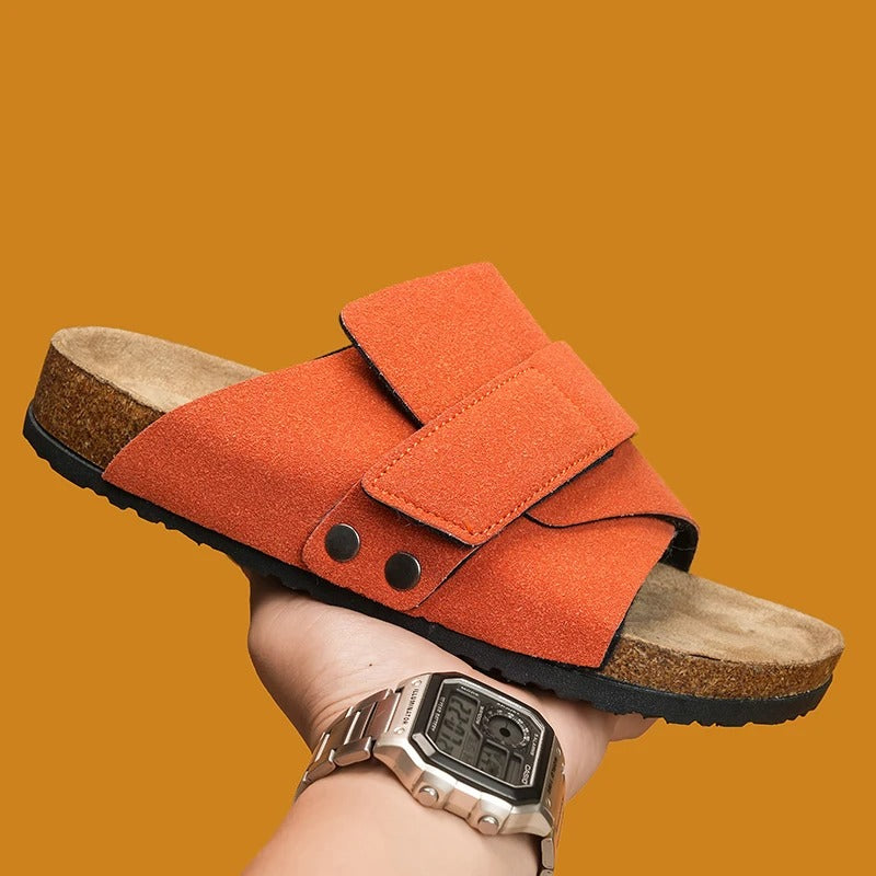 Men's Wide Strap Slides, perfect for indoor comfort or outdoor summer activities.