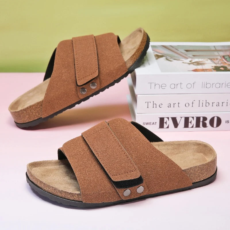 Soft Men's Wide Strap Slides, offering ultimate comfort as everyday summer sandals.
