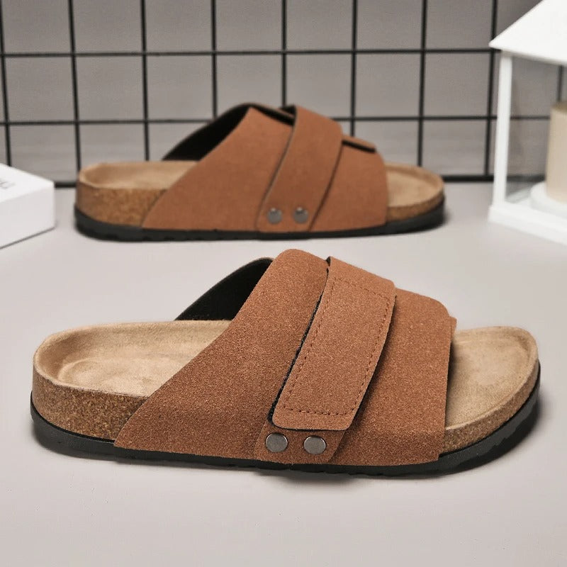 Versatile Men's Wide Strap Slides, essential men's footwear for all summer casual wear.