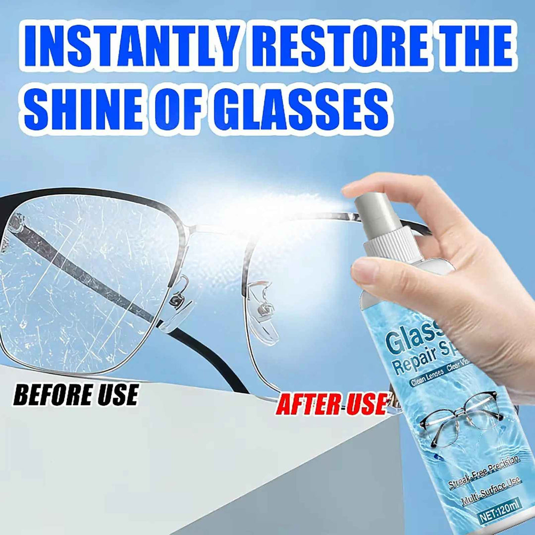 Crystal clear vision with this universal lens cleaner spray. Perfect for glasses, screens, and cameras.