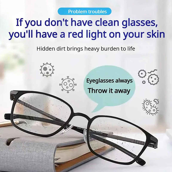 Compact lens cleaner spray for on-the-go clear vision. Suitable for glasses, phones, & camera lenses.