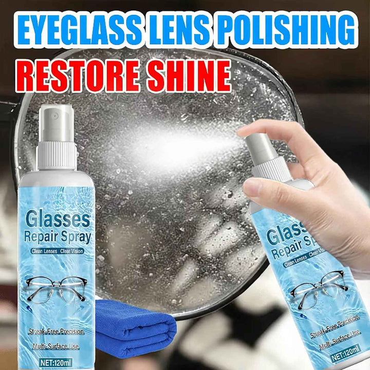 Universal glasses & screen cleaner spray. Optical care for clear lenses, smartphones, and tablets.
