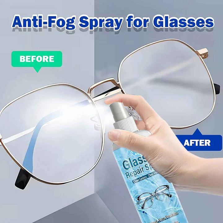 Daily use portable lens cleaner spray. Achieve streak-free, crystal clear vision on all surfaces.