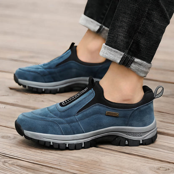 Men's orthopedic slip-on walking shoes, ultimate comfort for daily wear, durable design.