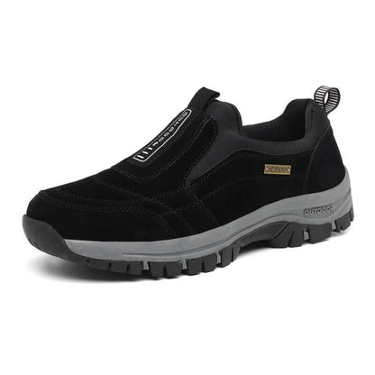 Easy-wear men's slip-on orthopedic walking shoes, casual supportive design for foot health and ultimate comfort.