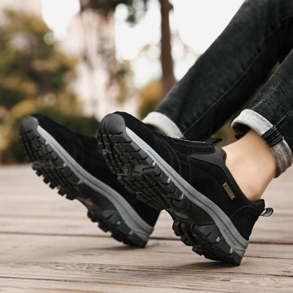 Comfortable men's slip-on orthopedic walking shoes, breathable upper, perfect for foot health & daily walks.