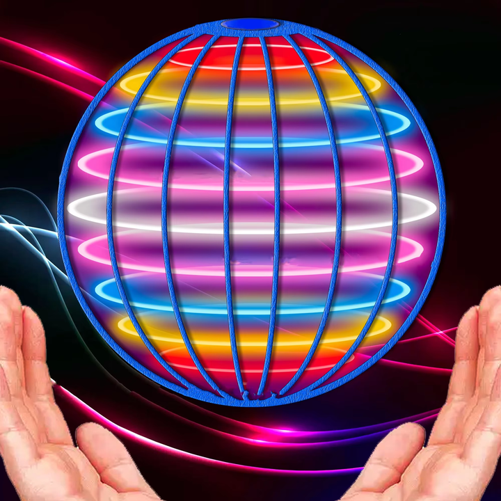 Children's LED flying magic boomerang ball toy, perfect for indoor & outdoor interactive fun.