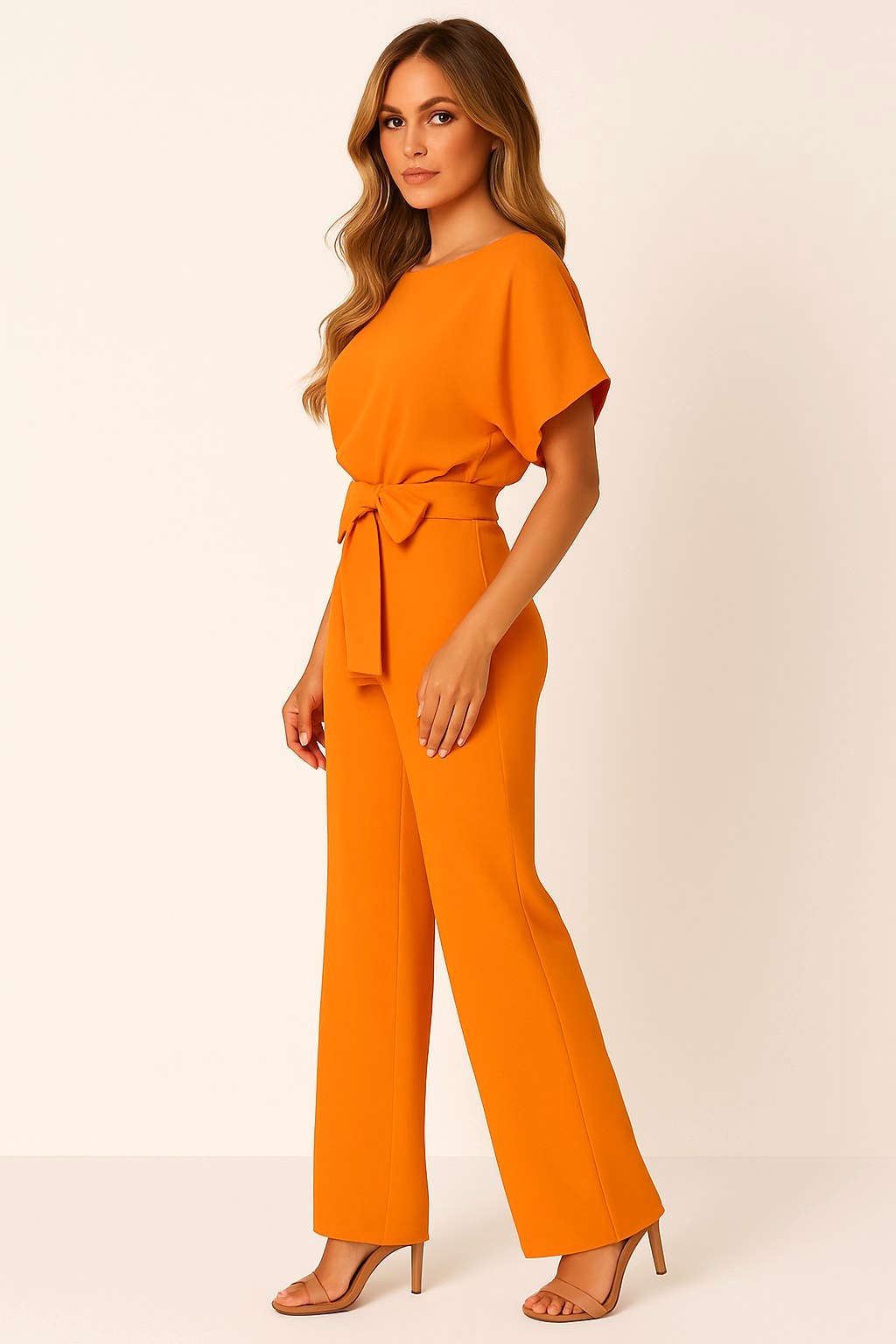 Casual yet elegant women's batwing jumpsuit. Relaxed-fit one-piece, perfect for spring/summer versatility.