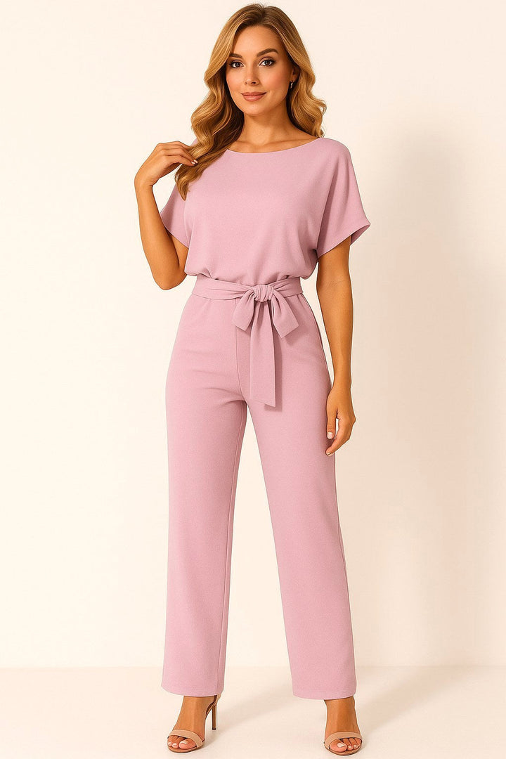 Simple & comfortable women's one-piece jumpsuit with elegant batwing sleeves and a relaxed fit.