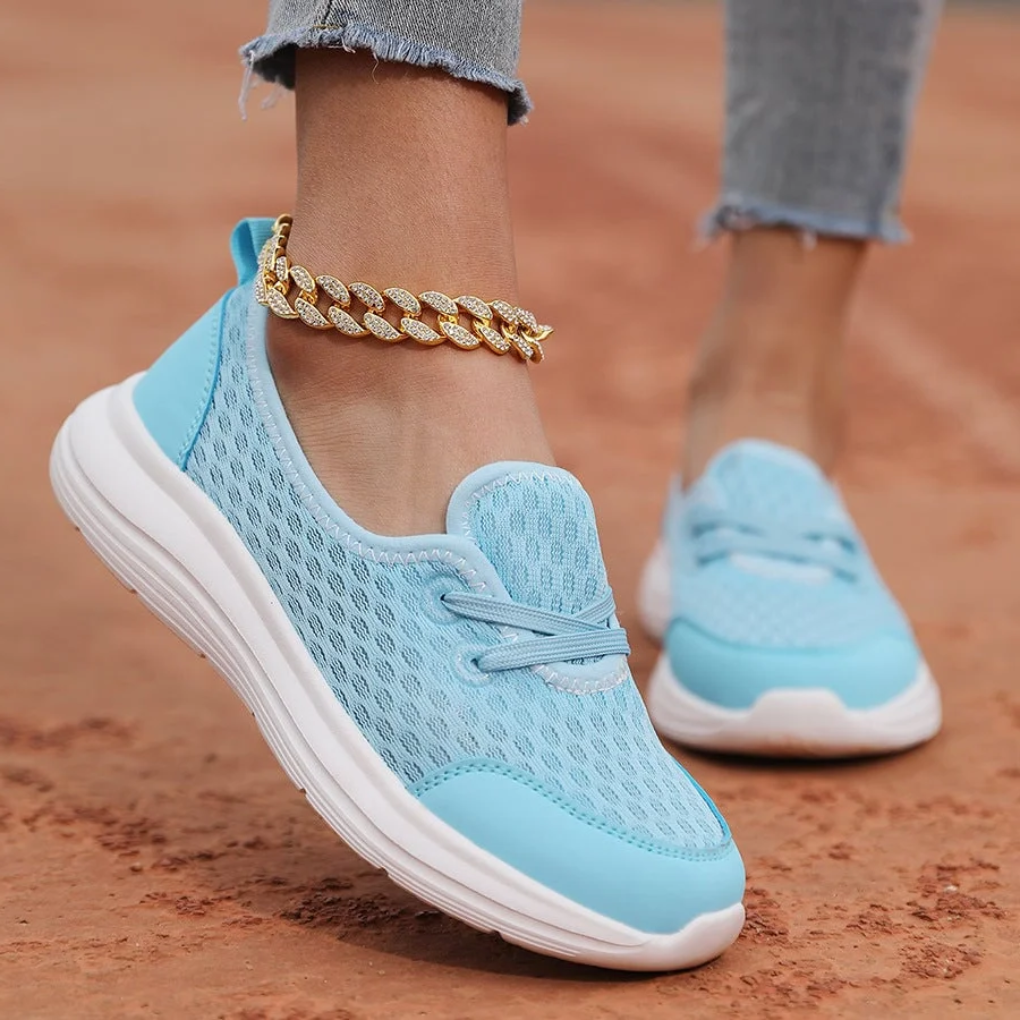 Fashionable women's orthopedic lace-up walking shoes. Athletic style with superior comfort and foot support.