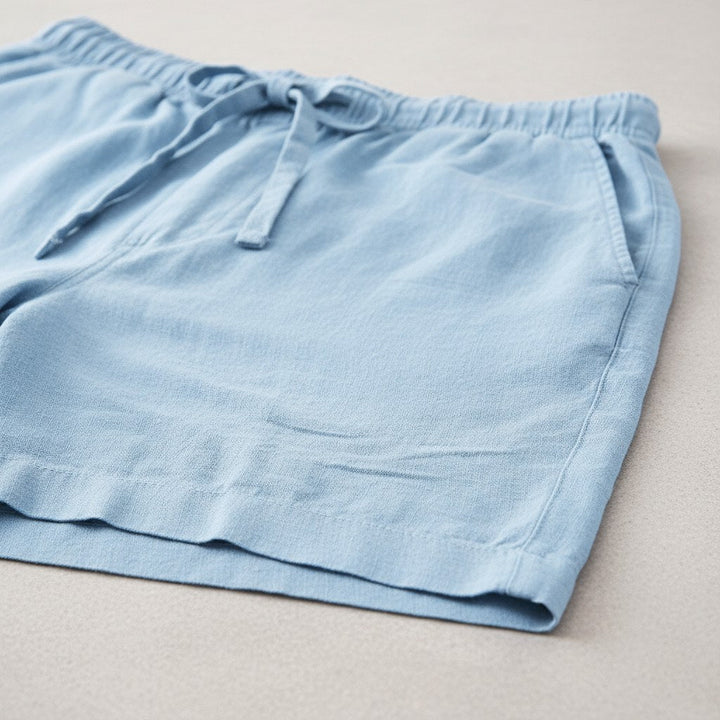 Modern men's drawstring shorts in a relaxed fit, offering freedom of movement for casual summer days.