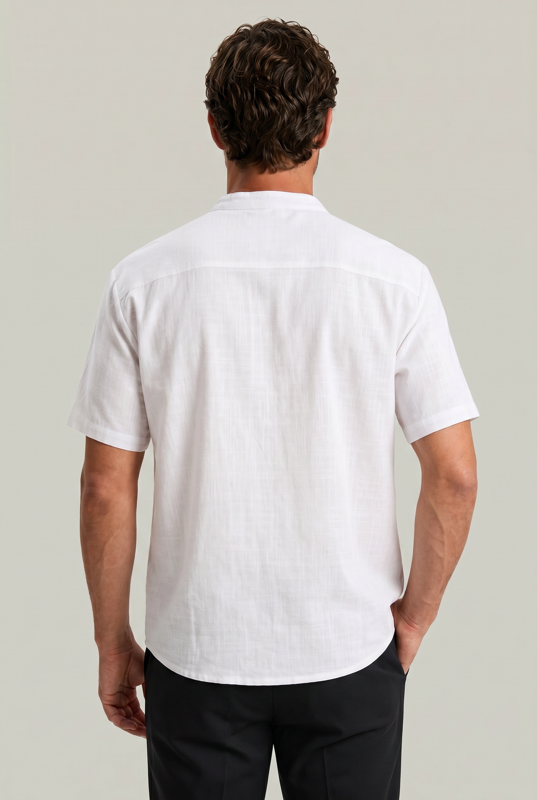Versatile men's short sleeve Henley tee, a basic yet stylish piece for men's fashion & casual outfits.