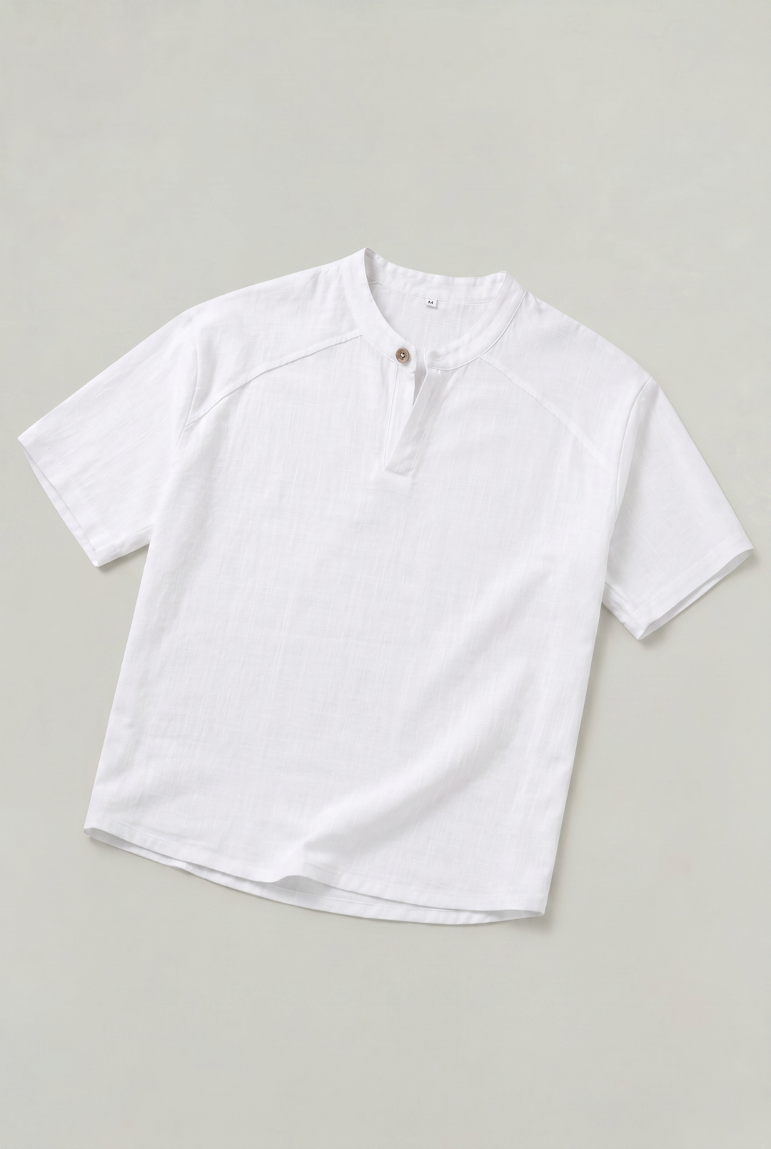Men's short sleeve Henley t-shirt, a comfortable & timeless basic tee for everyday casual wear.