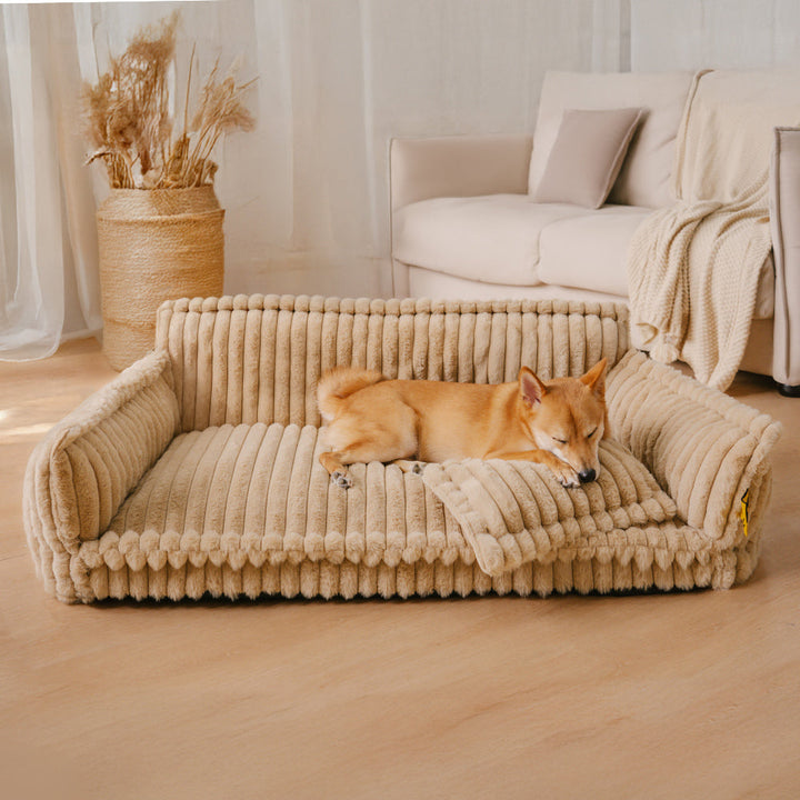 Orthopedic dog bed for ultimate joint support & comfort. Washable cover.